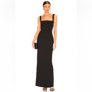 Solace London Joni Maxi Dress in Black